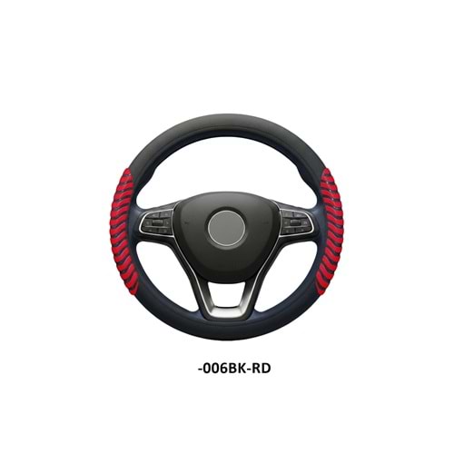 DİREKSİYON KILIFI GEÇME 38 CM. -006BK-RD SİYAH KIRMIZI