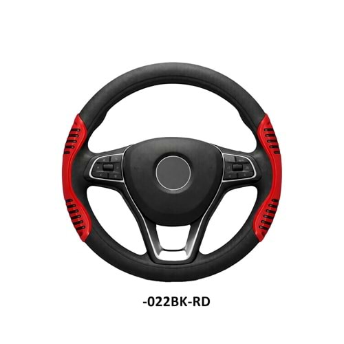 DİREKSİYON KILIFI GEÇME 38 CM. -022BK-RD SİYAH KIRMIZI