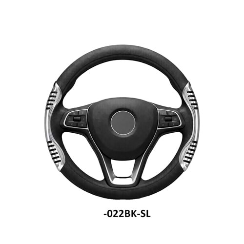 DİREKSİYON KILIFI GEÇME 38 CM. -022BK-SL SİYAH GRİ