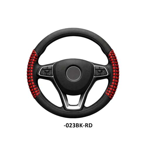 DİREKSİYON KILIFI GEÇME 38 CM. -023BK-RD SİYAH KIRMIZI