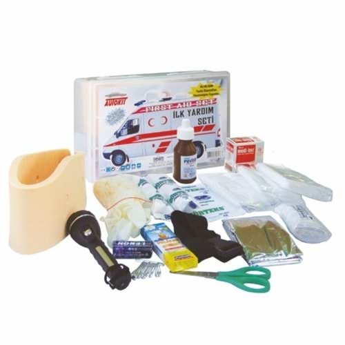 AUTOKIT İLK YARDIM ÇANTASI ŞEFFAF KUTULU SET