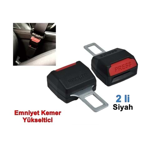 EMNİYET KEMER TOKASI YÜKSELTİCİ EKO SİYAH