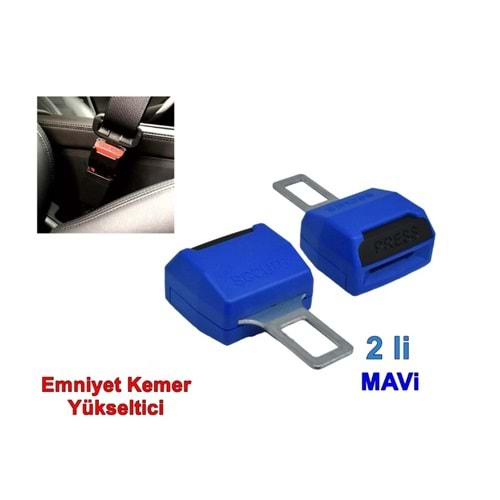 EMNİYET KEMER TOKASI YÜKSELTİCİ 1.KALİTE MAVİ