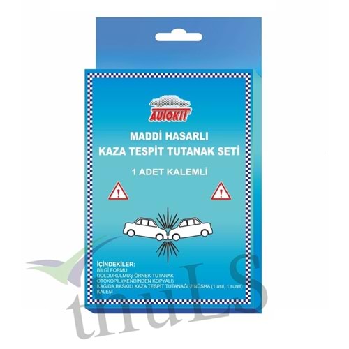 KAZA TESPİT TUTANAK SETİ KALEMLİ