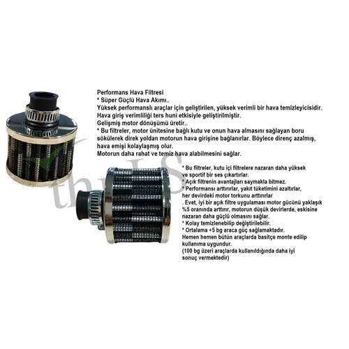 HAVA FİLTRESİ 5.3 CM SİYAH