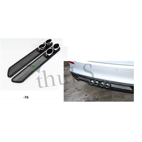 ARKA TAMPON EGZOZ GÖRÜNÜM -76 SİYAH 2 PARÇA