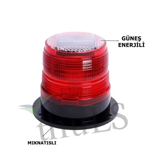 TEPE LAMBASI GÜNEŞ ENERJİLİ -354 MIKN. KIRMIZI