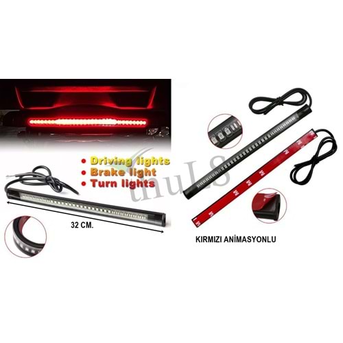 İKAZ ŞERİT LED KIRMIZI 32 CM KIRMIZI ANİMASYONLU