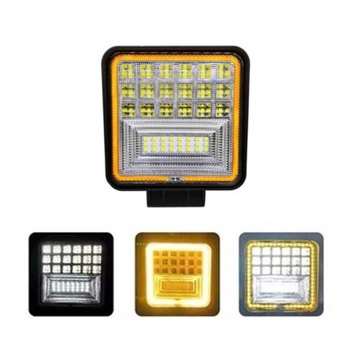 ÇALIŞMA LAMBASI KARE 42 LED -603 12V BEYAZ