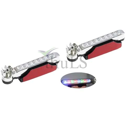 GÜNDÜZ LEDİ KROM DÖNERLİ -77 RGB RÜZGAR ENERJİLİ