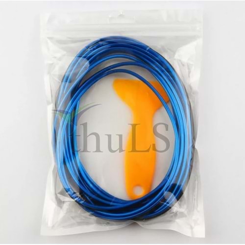 IP NEON IŞIKSIZ METALİK MAVİ TORPİDO GEÇMELİ ŞERİT