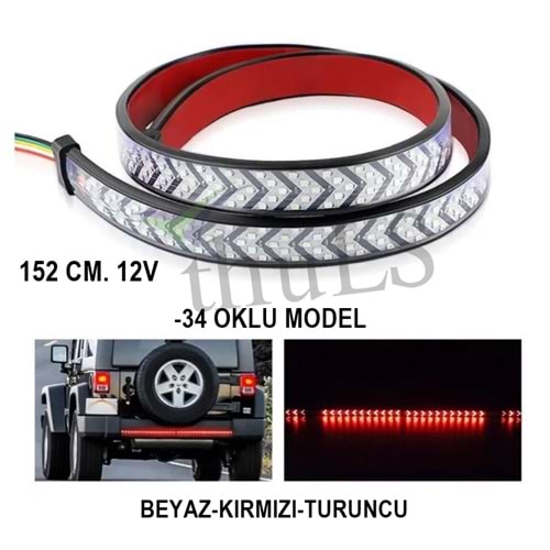 OFFROAD 4X4 -34 BAGAJ KAYAR LED OKLU 152 CM 12V