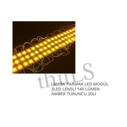 PARMAK LED MODUL 3 LED AMBER LENSLİ 140 LÜMEN