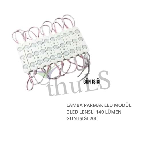 PARMAK LED MODUL 3 LED GÜNIŞIĞI LENSLİ 140 LÜMEN