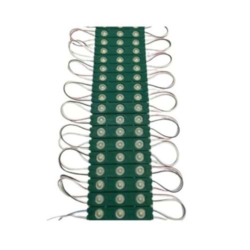 PARMAK LED MODUL 3 LED YEŞİL LENSLİ 140 LÜMEN