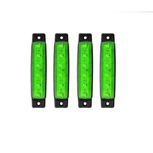 PARMAK LED KAFESLİ 12V 6 LED 4LÜ PAKET YEŞİL