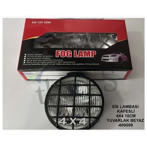 SİS LAMBASI KAFESLİ 4X4 10 CM. -600009 YUVARLAK BEYAZ