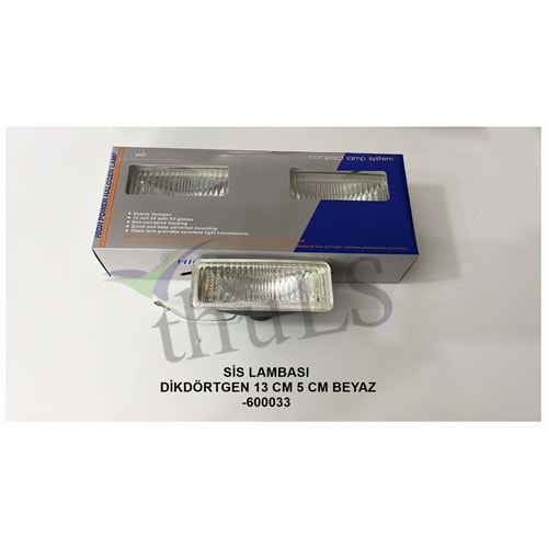 SİS LAMBASI 13 CMX5 CM. -600033 DİKDÖRTGEN BEYAZ