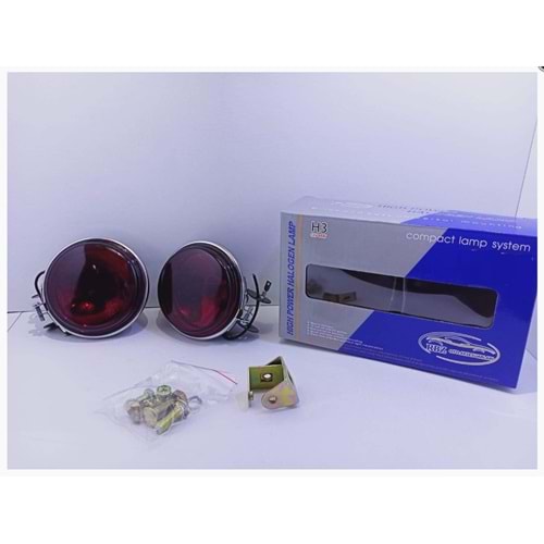 SİS LAMBASI OBEN TİP KÜÇÜK 9 CM. -600061 KIRMIZI YUVARLAK