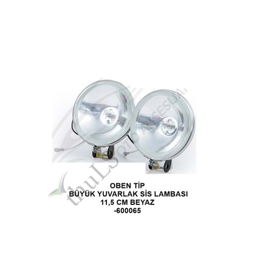 SİS LAMBASI OBEN TİP BÜYÜK 11,5 CM. -600065 BEYAZ YUVARLAK