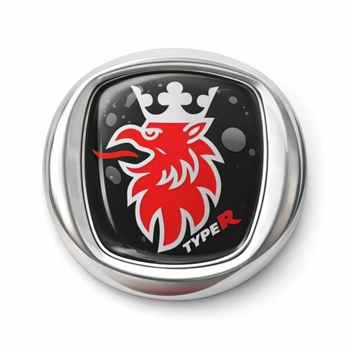 TYPER GEYİK KÜÇÜK 3D KROM ÇERÇEVELİ UNIVERSAL LOGO