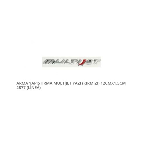 2877- MULTIJET YAZI (KIRMIZI) 12CMX1.5 CM.