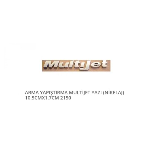 2150- MULTIJET YAZI (NİKELAJ) 10.5CMX1.7CM