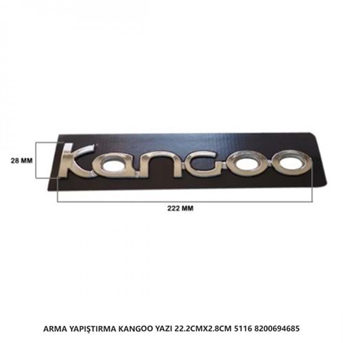 5116-KANGOO YAZI 22,2CMX2,8 CM.
