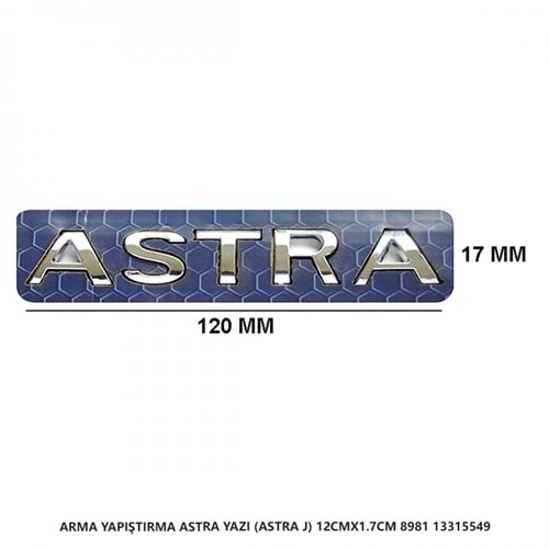 8981- OPEL ASTRA J YAZI