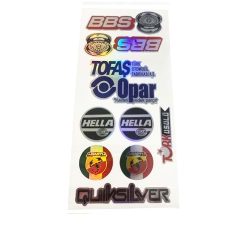HOLOGRAM STICKER ORTA BBS 2Lİ