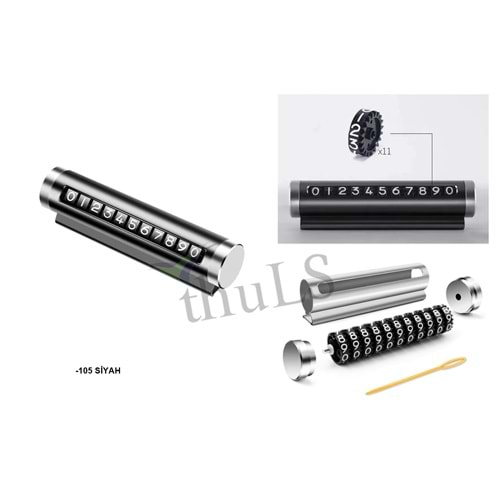 NUMARATİK DÖNERLİ METAL -105 SİYAH