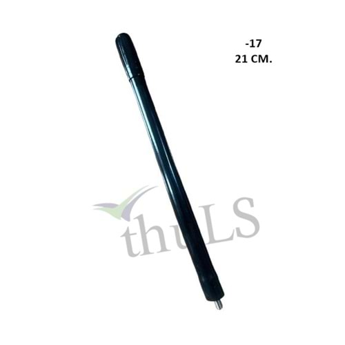 ANTEN UNIVERSAL ÇUBUK SİYAH ESNEK TİP -17 21 CM.
