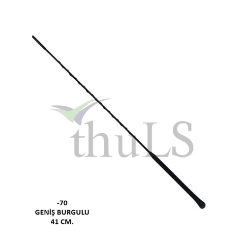 ANTEN ÇUBUĞU SİYAH BURGULU GENİŞ -70 41 CM.