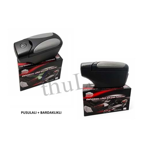 AUTOKIT PUSULALI KOLÇAK BARDAKLIKLI SİYAH-GRİ