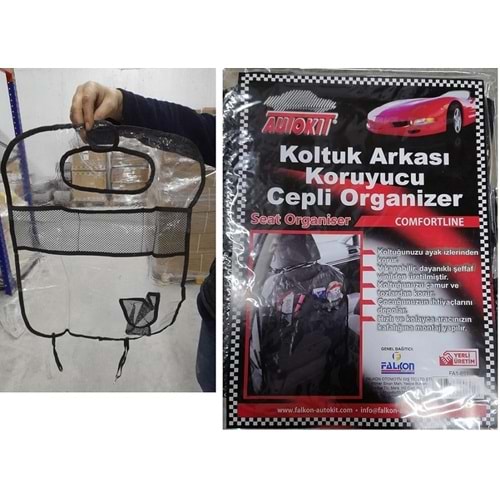 AUTOKIT KOLTUK ARKASI KORUYUCU CEPLİ ŞEFFAF -691