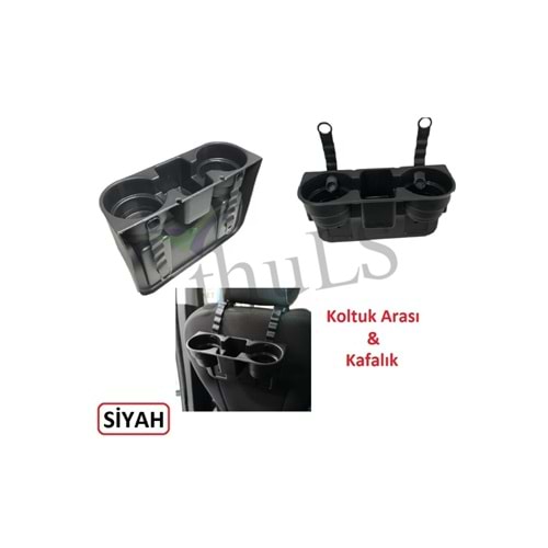 KOLTUK ARKASI/ARASI BARDAKLIK ORGANİZER SİYAH
