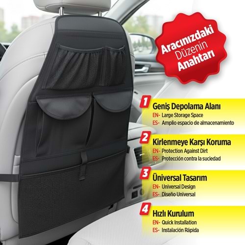 AUTOMIX KOLTUK ARKASI PREMIUM ORGANİZER -990