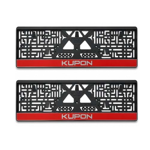 PLAKALIK 2Lİ KUPON YAZILI KIRMIZI