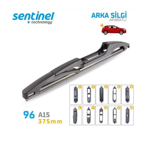 SENTINEL ARKA SİLECEK APARATLI 37,5 CM.