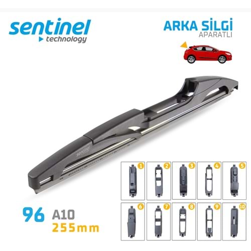 SENTINEL ARKA SİLECEK APARATLI 25,50 CM.
