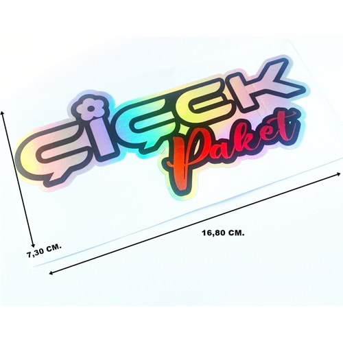HOLOGRAM STICKER 10LU ÇİÇEK PAKET