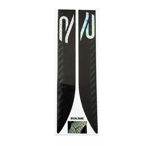 3D CAR STICKER R BEYAZ-SİYAH