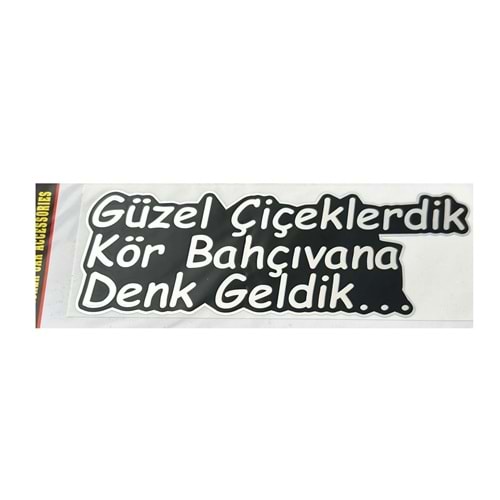 3D CAR STICKER GÜZEL ÇİÇEKLERDİK GÜMÜŞ PARLAK