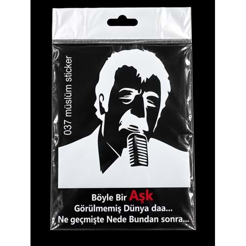 MÜSLÜM BABA STICKER -037 BEYAZ