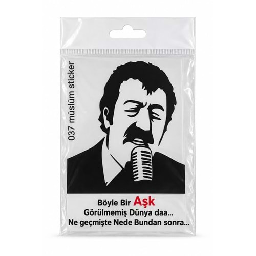 MÜSLÜM BABA STICKER -037 SİYAH