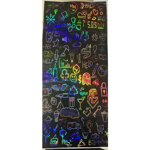 KAPI DİREĞİ STICKER HOLOGRAM PACKMAN