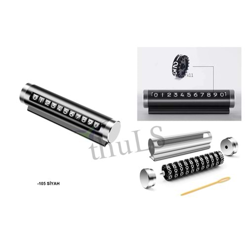 NUMARATİK DÖNERLİ METAL -105 SİYAH