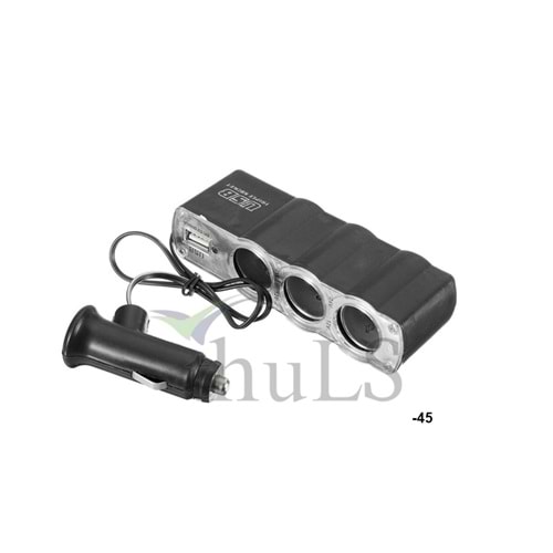 ŞARJ ÇAKMAK ÇOĞALTICI 3LÜ USBLI -45