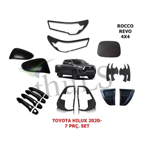TOYOTA HILUX 2020- ROCCO SİYAH SET -10 7 PRÇ. 4X4