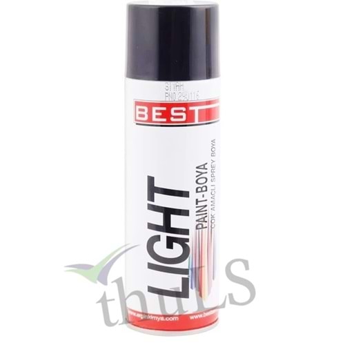 BEST LIGHT SPREY BOYA 250 ML. MAT SİYAH